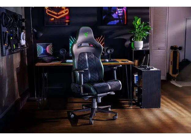 სათამაშო სავარძელი RAZER Gaming chair Enki Black/Green, 6 image