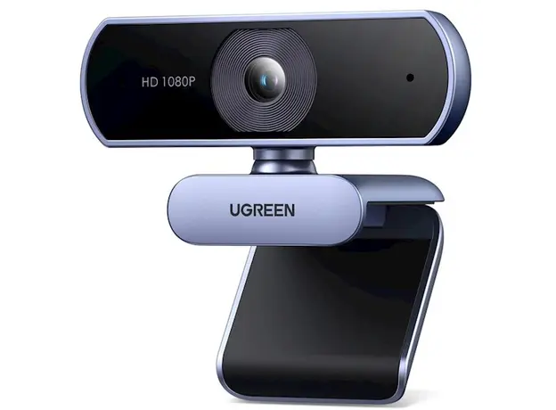 ვებკამერა UGREEN 15728, 2Mp, FHD, Built-in Microphone, Webcam, Gray/Black