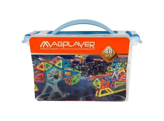 მაგნიტური კონსტრუქტორის ნაკრები Magplayer Designer magnetic set 48 e. MPT-48