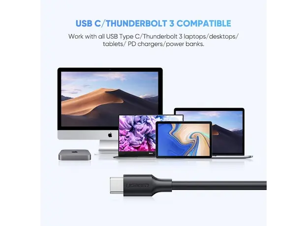 Micro-B USB კაბელი UGREEN US312 (20103) Type-c to Micro B USB 3.0 to USB-C Cable 1M, 9 image