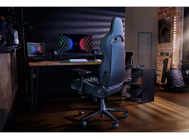 სათამაშო სავარძელი RAZER Gaming chair Enki Black/Green, 7 image