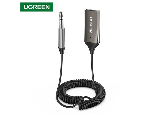 აუდიო ადაპტერი UGREEN CM309 (70601) USB to Aux Car Bluetooth 5.0 Receiver Audio Adapter Black, 2 image