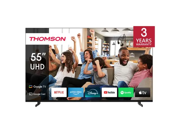 ტელევიზორი Thomson 55UG4S14 LED, 55", 4K UHD, Smart TV, HDMI, USB, LAN, WIFI, BT, Black, 2 image