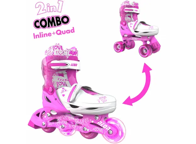 საბავშვო როლიკები 2 IN 1 NEON COMBO CYBER SKATES NT31P4 (34-37), 2 image