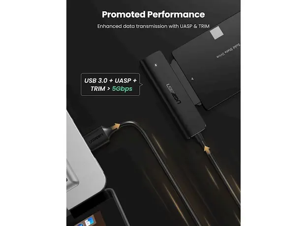 ადაპტერი UGREEN (70609) USB to SATA Adapter Cable for 2.5“, 3 image