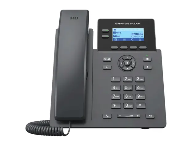 IP ტელეფონი Grandstream GRP2602P Carrier-Grade IP Phones 2 lines 4 SIP accounts Dual 10/100 Mbsps Ethernet ports HD audio PoE (No PSU included)