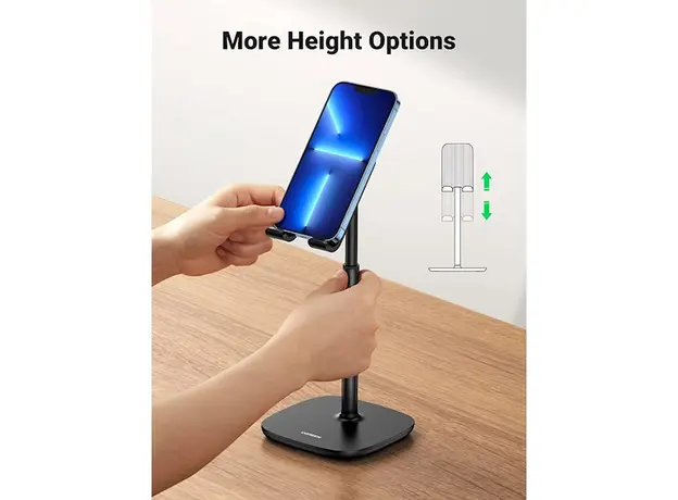 მობილურის დამჭერი UGREEN LP280 (80194), Adjustable Desk Phone Holder, Black, 5 image