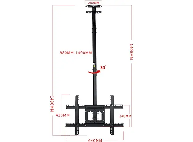 ტელევიზორი საკიდი ჭერზე ALLSCREEN TV Ceiling Mount Bracket CTC3270 TV SIZE: 32"-70", 3 image