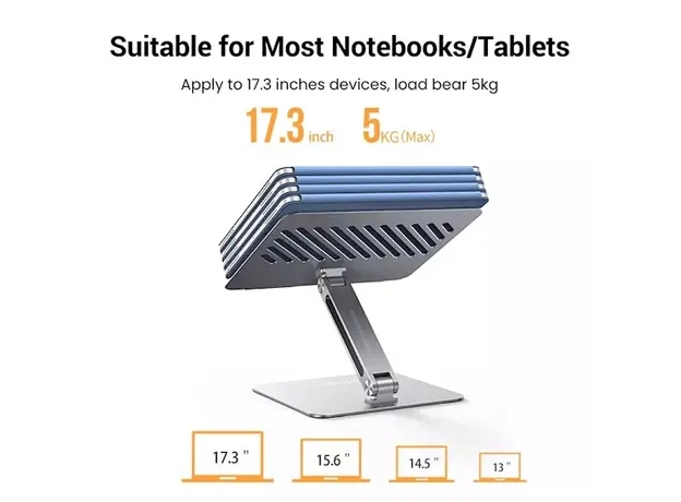 ნოუთბუქის სადგამი UGREEN LP339 (40291), Laptop Stand, Silver, 5 image