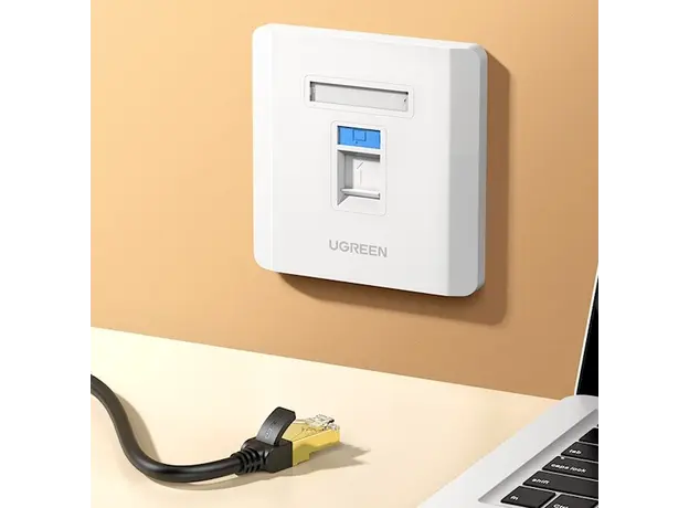 ინტერნეტის როზეტი UGREEN NW144 (80180) Wall Socket internet RJ45 Wall Plate Single Port საფარი, 3 image