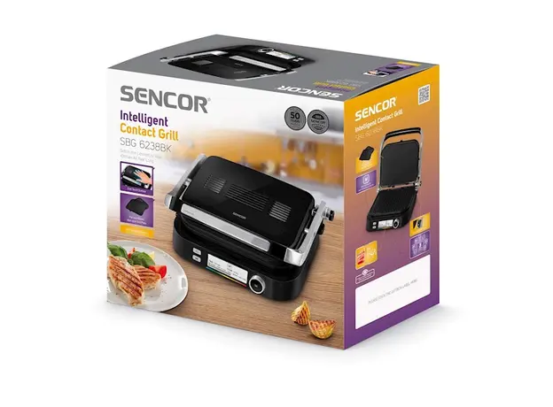 სენდვიჩის აპარატი Sencor SBG 6238BK Contact Grill, 9 image