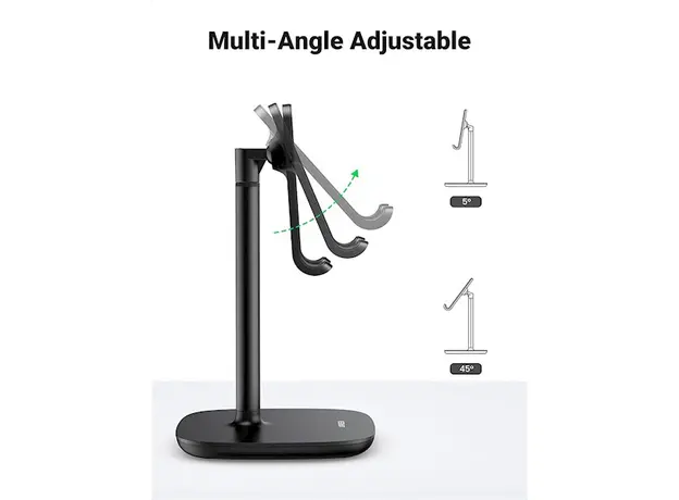 მობილურის დამჭერი UGREEN LP280 (80194), Adjustable Desk Phone Holder, Black, 3 image