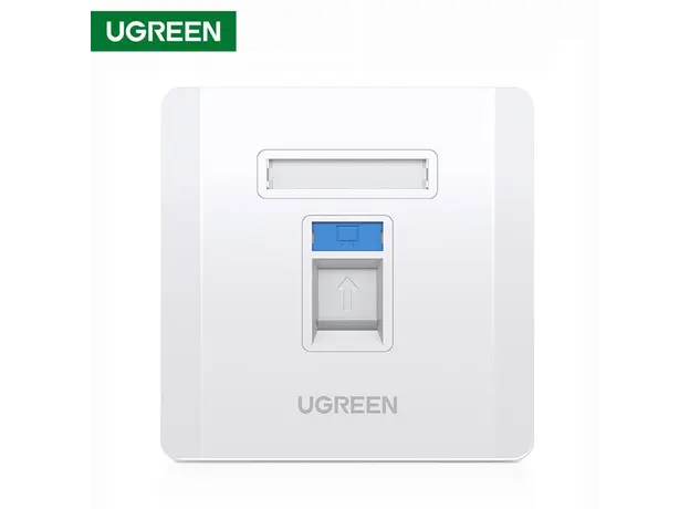 ინტერნეტის როზეტი UGREEN NW144 (80180) Wall Socket internet RJ45 Wall Plate Single Port საფარი