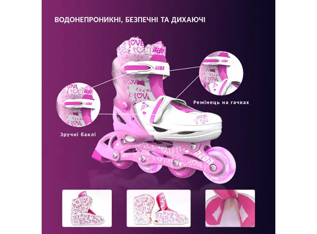 საბავშვო როლიკები 2 IN 1 NEON COMBO CYBER SKATES NT31P4 (34-37), 5 image