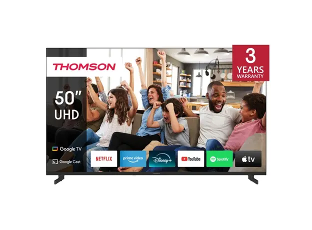 ტელევიზორი Thomson 50UG4S14 LED, 50", 4K UHD, Smart TV, HDMI, USB, LAN, WIFI, BT, Black