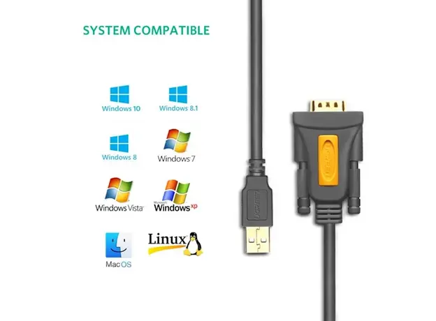 ადაპტერი UGREEN CR104 (20222) USB to DB9 RS232 Adapter Cable 2m, 7 image