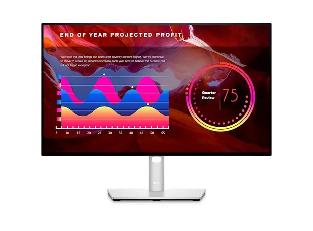 მონიტორი Dell U2422H 23,8" Edge light Ultra Sharp LED monitor HDMI, USB Type-C, Displayport Silver, 2 image