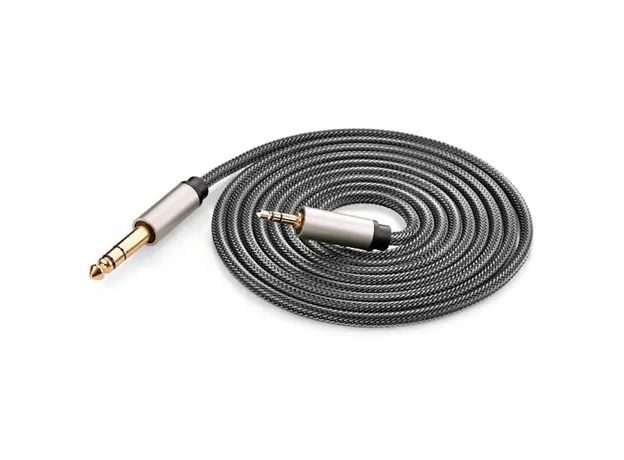 აუდიო კაბელი UGREEN AV127 (10629) 3.5mm to 6.35mm TRS Stereo Audio Cable 3m, Gray, 4 image