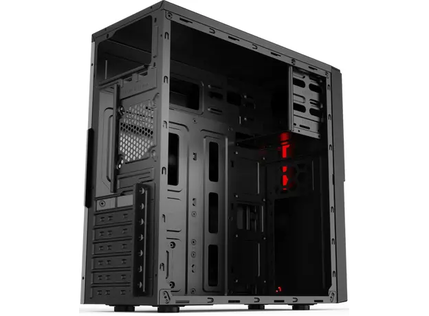 ქეისი 2E Computer case ALFA (E1903U-400)with PSU 2EATX400, MidT,2xUSB2.0,1xUSB3.0, steel (side panel), black, 5 image
