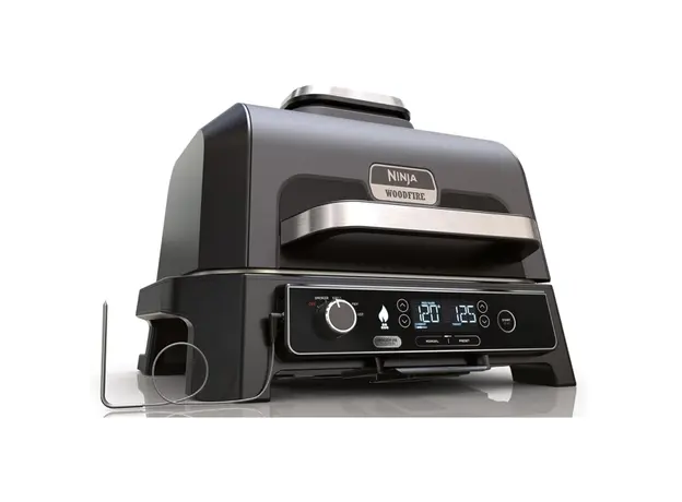 გრილი Ninja OG850EU Woodfire Pro XL, 1700W, Outdoor Grill, Black/Silver, 2 image