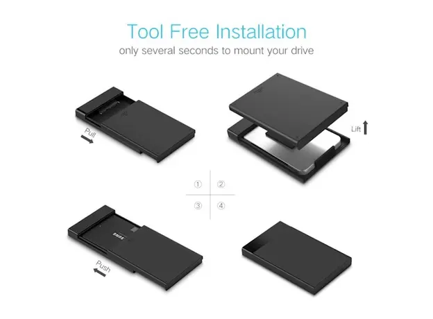 მყარი დისკის ქეისი UGREEN US221 (30847) 2.5 inch Hard Dish box with cable 30847, 5 image