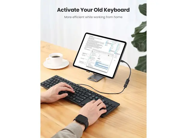 OTG კაბელი UGREEN 30701 USB-C Male to USB 3.0 Female OTG Cable Black USB 3.0 15 cm, 4 image