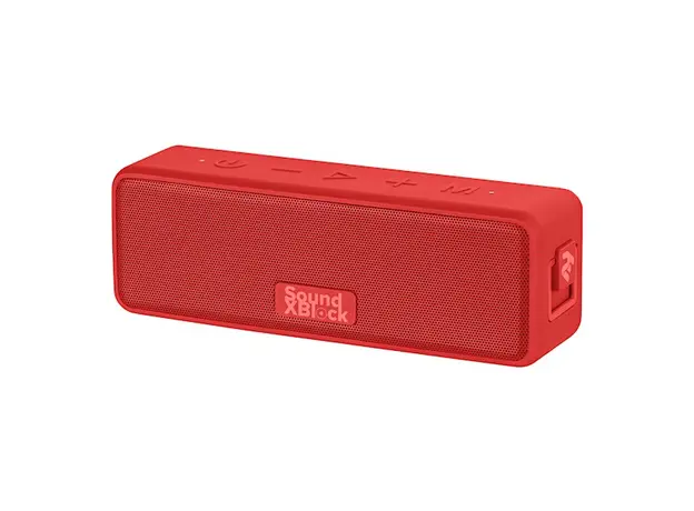 პორტატული დინამიკი 2E SOUNDXBLOCK TWS MP3 WIRELESS WATERPROOF Red 2E-BSSXBWRD, 8 image