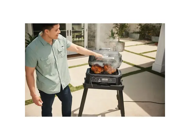 გრილი Ninja OG850EU Woodfire Pro XL, 1700W, Outdoor Grill, Black/Silver, 6 image