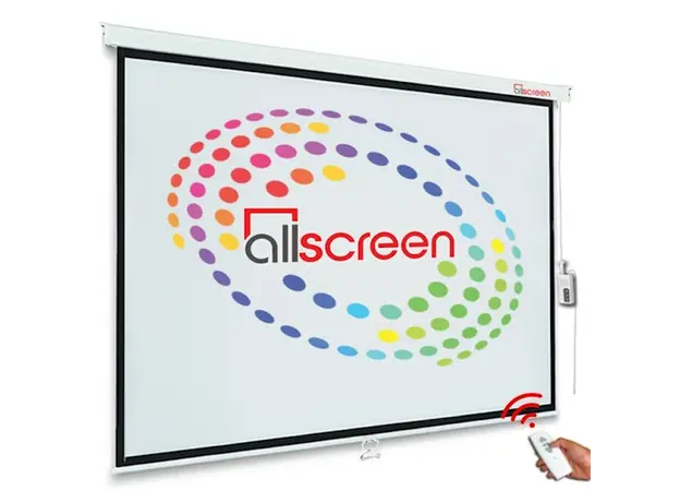 პროექტორის ელექტრო ეკრანი ALLSCREEN ELECTRIC PROJECTION SCREEN 180X180CM HD FABRIC CMP-7272 WITH REMOTE CONTROL 100 inch, 2 image