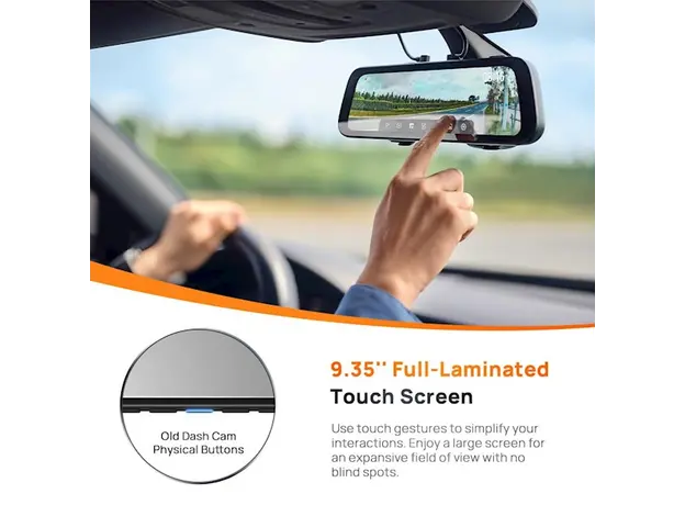 მანქანის ვიდეო რეგისტრატორი Xiaomi 70Mai S500 + RC13, 5MP, 3K, Built In WiFi, 138°, Rearview Dash Cam, Black, 6 image