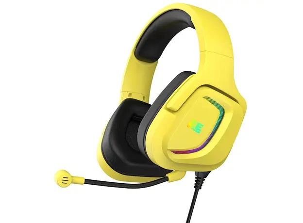 ყურსასმენი 2E HG340 Wired Gaming Headset RGB, USB 7.1, Yellow, 2 image