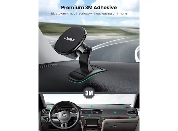 მობილურის დამჭერი UGREEN 80785 Magnetic Phone Car Mount, Black, 3 image