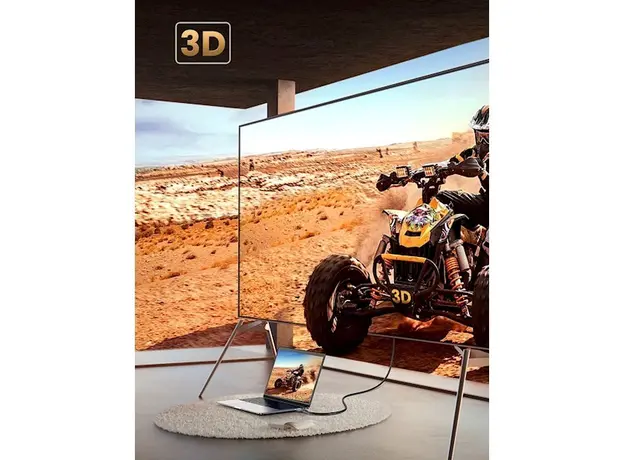 HDMI კაბელი UGREEN HD118 (40410) High-End HDMI Cable with Nylon Braid 2m (Black), 7 image