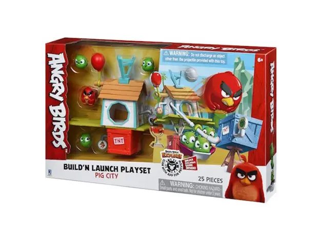 სათამაშო ნაკრები Jazwares ANB - Medium Playset (Pig City Build 'n Launch Playset)