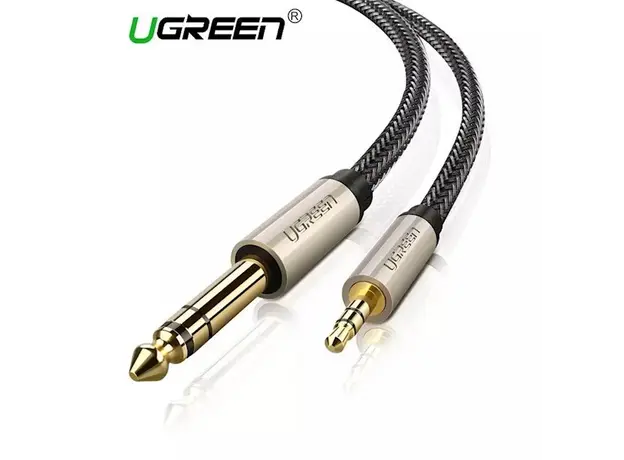 აუდიო კაბელი UGREEN AV127 (10629) 3.5mm to 6.35mm TRS Stereo Audio Cable 3m, Gray, 3 image