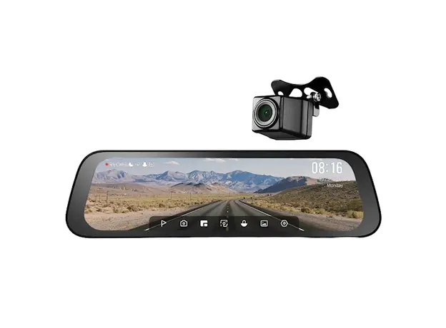 მანქანის ვიდეო რეგისტრატორი Xiaomi 70Mai S500 + RC13, 5MP, 3K, Built In WiFi, 138°, Rearview Dash Cam, Black, 2 image