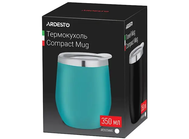 თერმო ჭიქა Ardesto AR2635MMS 350ml Travel mug Compact mug Blue, 4 image