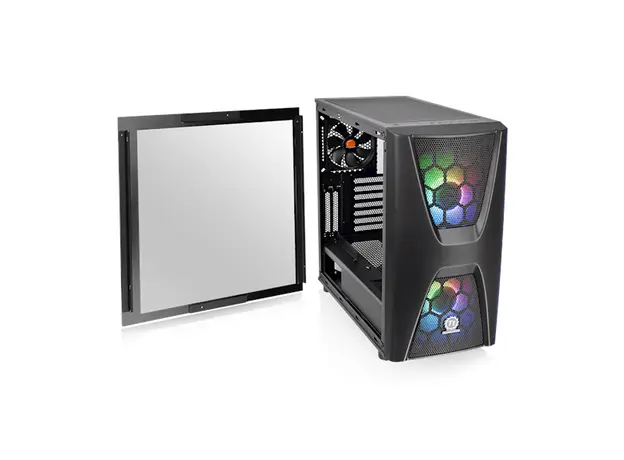 ქეისი Thermaltake CA-1N5-00M1WN-00 Commander C34, ARGB, Mid-tower Case, Tempered Glass, Black, 4 image