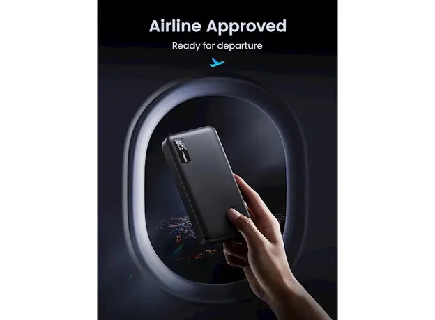 პორტატული დამტენი UGREEN PB312(25683), 20000mAh, USB Type-C, USB, Two-way Power Bank, Black, 3 image