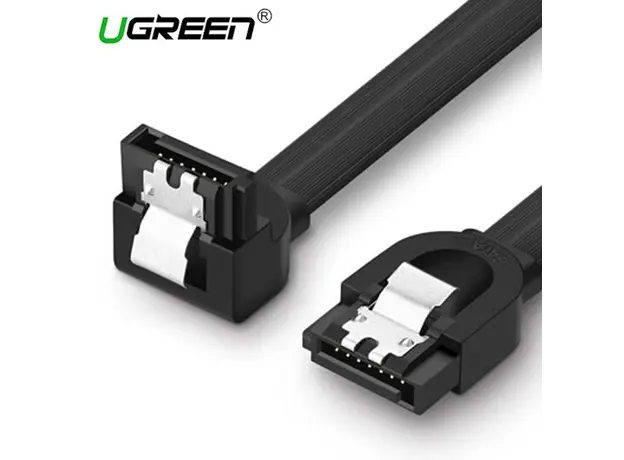 SATA კაბელი US217 (30797) SATA 3.0 Data Cable 90° Elbow Black 0.5M