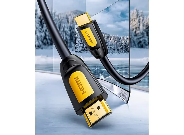 HDMI კაბელი UGREEN HD101 (10128) HDMI to HDMI Cable 1.5M (Yellow/Black), 4 image