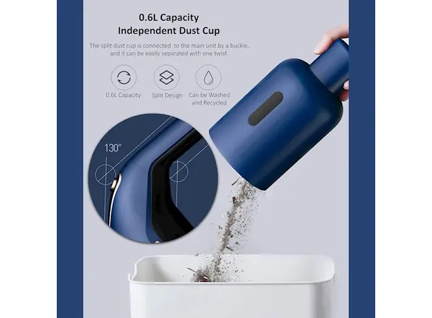 მტვერსასრუტი deerma DX1000W Blue, 6 image