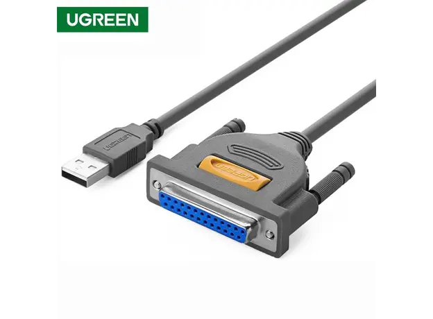 პრინტერის კაბელი UGREEN US167 (20224) USB to DB25 Parallel Printer Cable 2m, 2 image