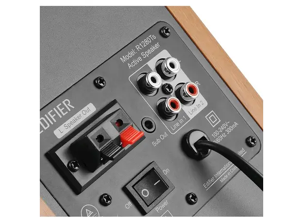 სტუდიური მონიტორი Edifier R1280Ts Active 2.0 Bookshelf Speaker Set, 42W RMS, Brown, 6 image