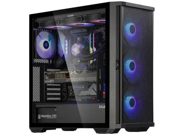 პროცესორის ქეისი Zalman Computer case Z10 PLUS BLACK, without PSU, 4 image