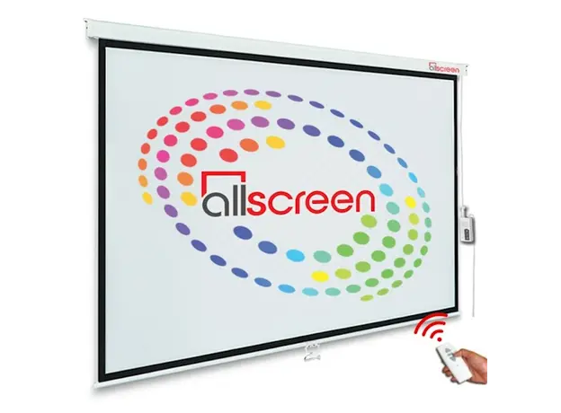 პროექტორის ელექტრო ეკრანი ALLSCREEN ELECTRIC PROJECTION SCREEN 240X180CM CMP-12043 HD FABRIC WITH REMOTE CONTROL DIAGONAL 120 INCH / 304 CM