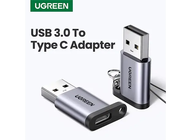 USB ადაპტერი UGREEN US276 (50533) USB3.0 to USB-C Adapter, Gray, 3 image