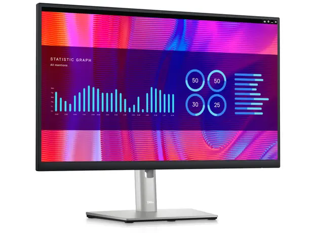 მონიტორი DELL Monitor 23.8" P2423DE HDMI, DP, USB-C, RJ-45, IPS, 2560x1440, sRGB 99%, Pivot, 3 image