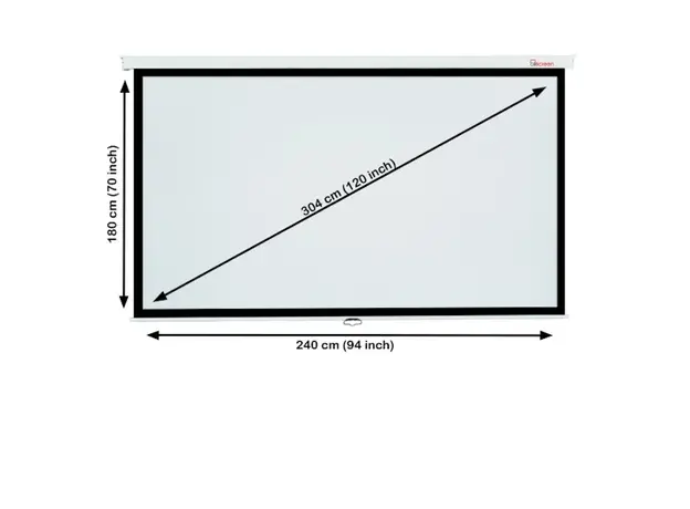 პროექტორის ელექტრო ეკრანი ALLSCREEN ELECTRIC PROJECTION SCREEN 240X180CM CMP-12043 HD FABRIC WITH REMOTE CONTROL DIAGONAL 120 INCH / 304 CM, 8 image