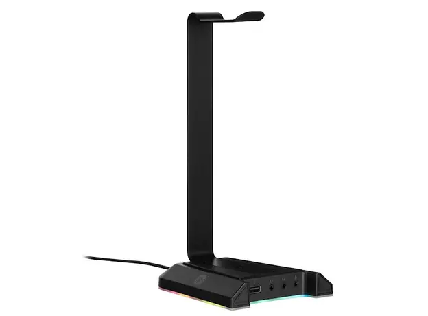 ყურსასმენის სადგამი 2E 2E-GST320UB Gaming 3in1 GST320 Headset Stand, RGB, USB, Black, 2 image
